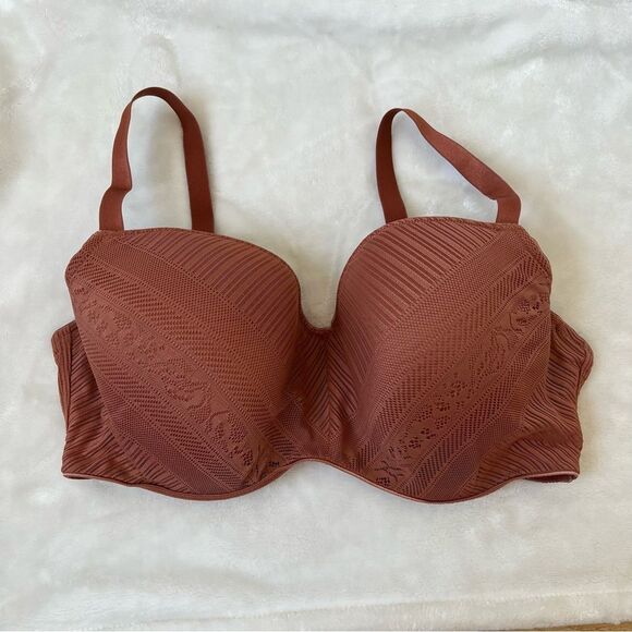 ThirdLove Everyday Lace T-shirt Bra In Copper Size 38F rust comfy support - Picture 2 of 4